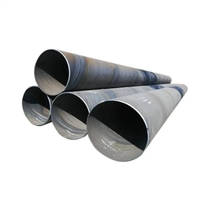 Tub d'acer soldat en espiral d'aigua negra de fàbrica